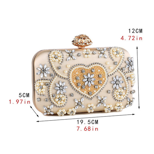 Women's Handmade Beaded Dinner Banquet Diamond Dress Evening Bags