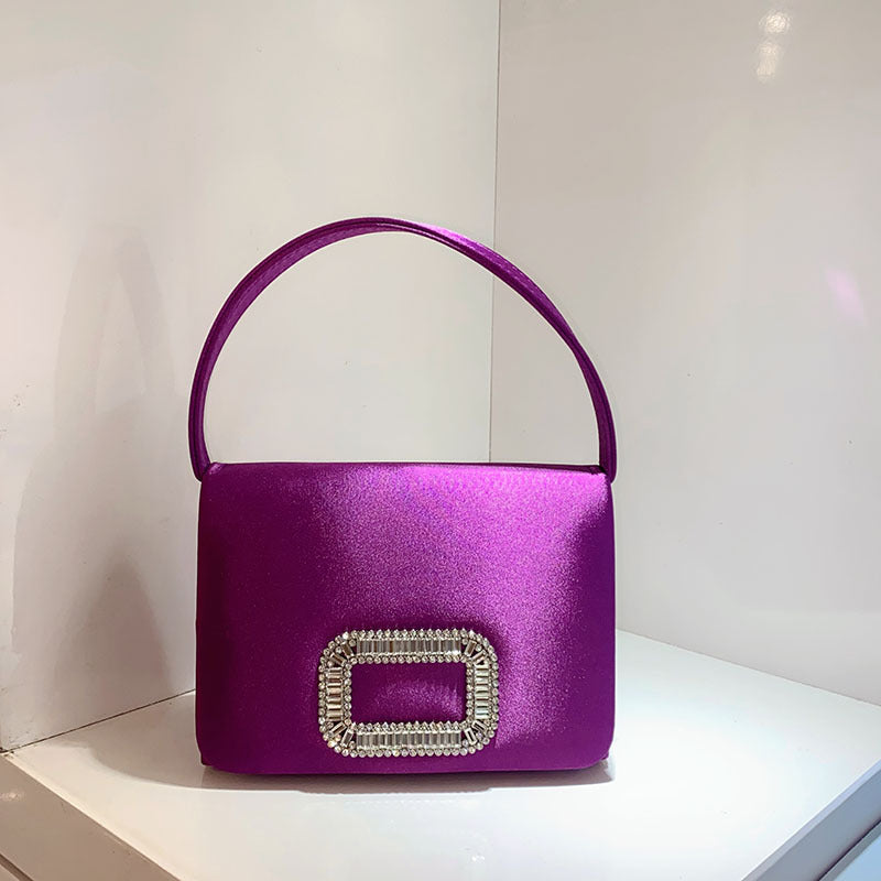 Veet Shiny Rhinestone Portable Diamond Chain Handbags