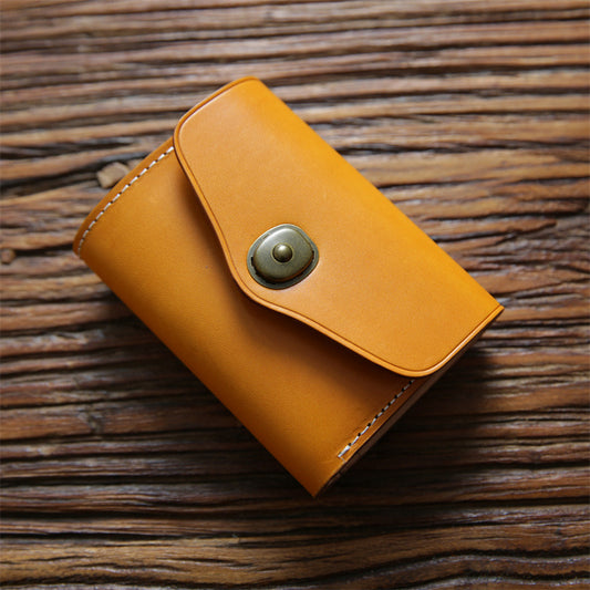 Men's Retro Italy Short Genuine Leather First Men's Wallets