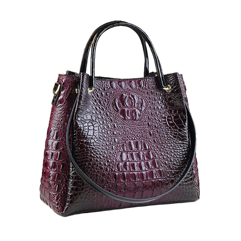 Women's Stylish Good Texture Colorful Crocodile Pattern Bags