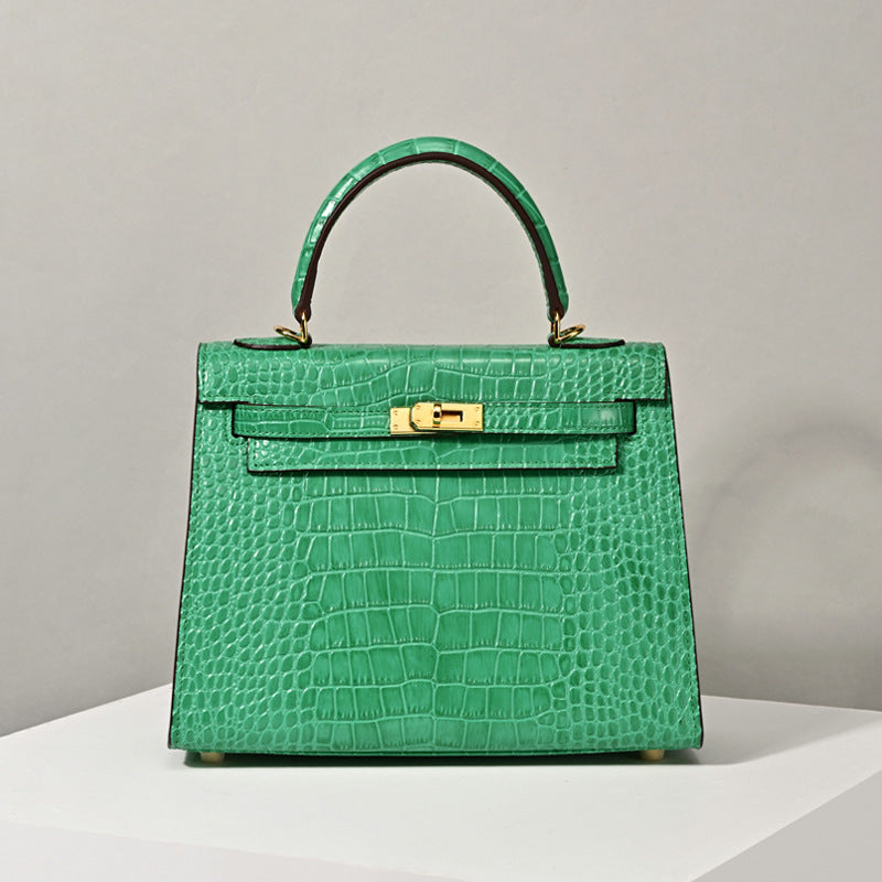Crocodile Pattern Kai Stylish Genuine Leather Shoulder Bags