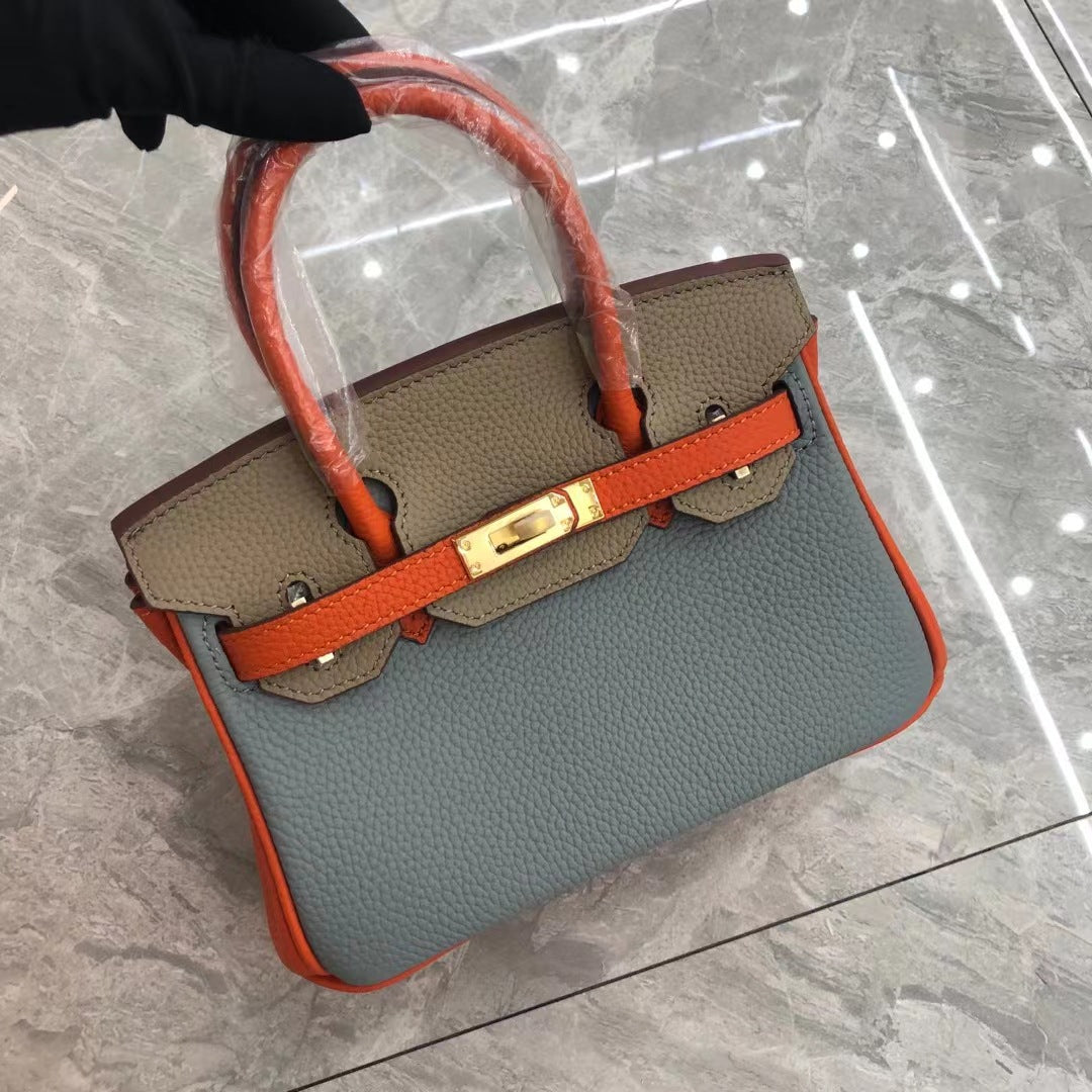 Matching Fashion Top Layer Litchi Grain Cowhide Shoulder Bags