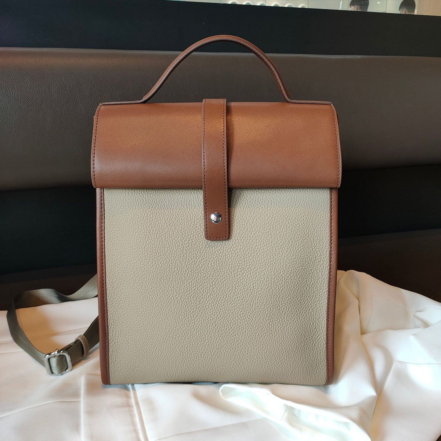 Women's Eu South Korea Top Layer Cowhide Backpacks