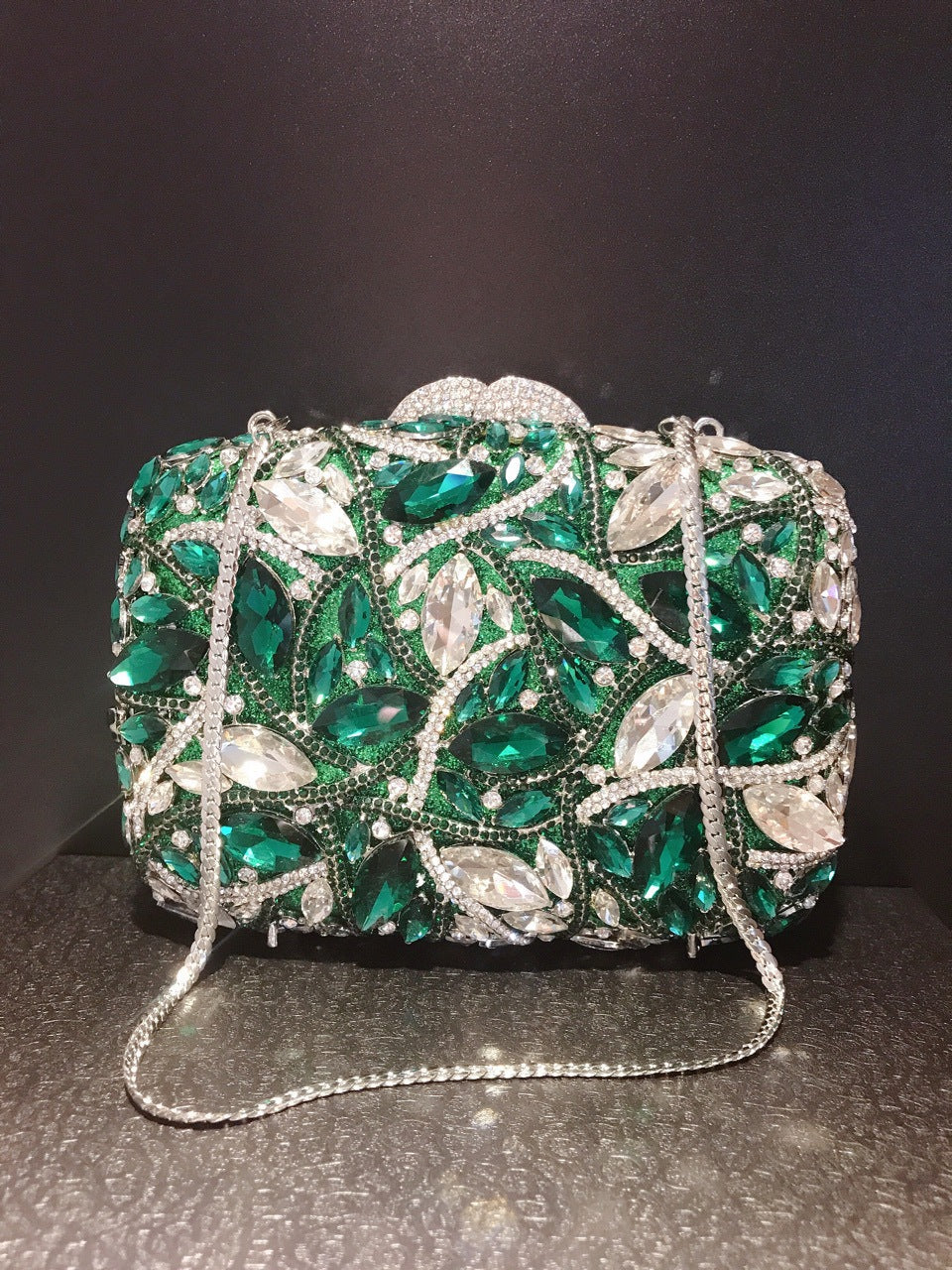 Women's Strictly Selected Diamond Banquet Clutch Glass Bags