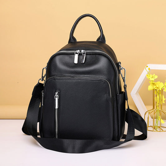 Women's Genuine Leather Large Capacity Business Trip Backpacks