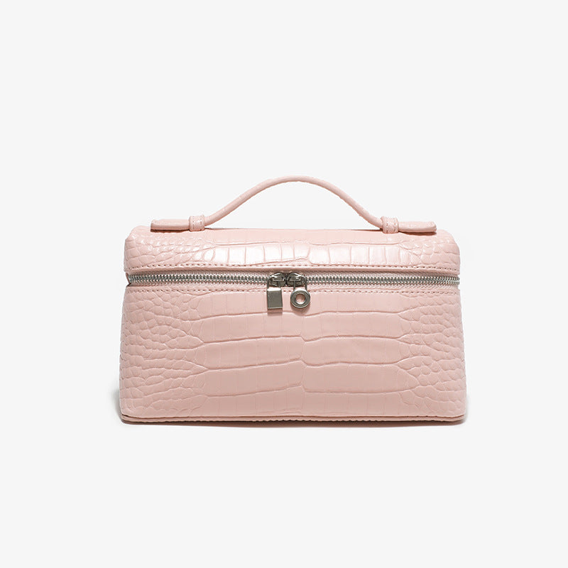 Women's Pattern Lunch Box Kelly Lychee Cowhide Crossbody Bags