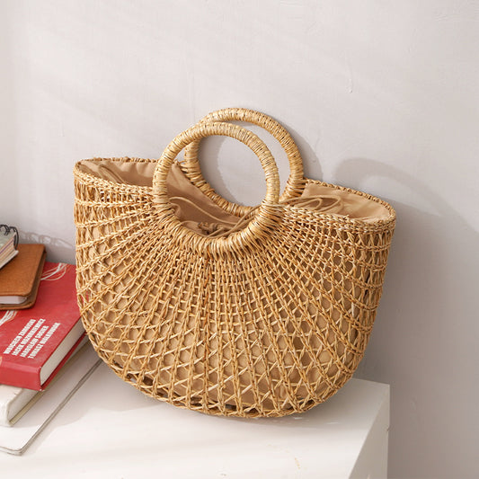 Women's Spring Seaside Summer Beach Vacation Hand-woven Shoulder Bags
