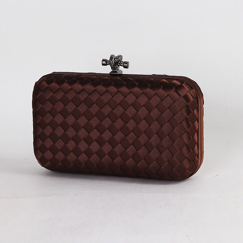 Women's Twisted String Head Woven Silk Texture Evening Bags