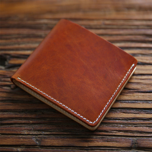 Men's Handmade Retro Leather First Layer Cowhide Men's Wallets