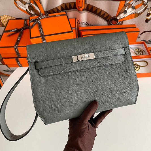 Leather Hand Palm Pattern Kelly Large Capacity Bags