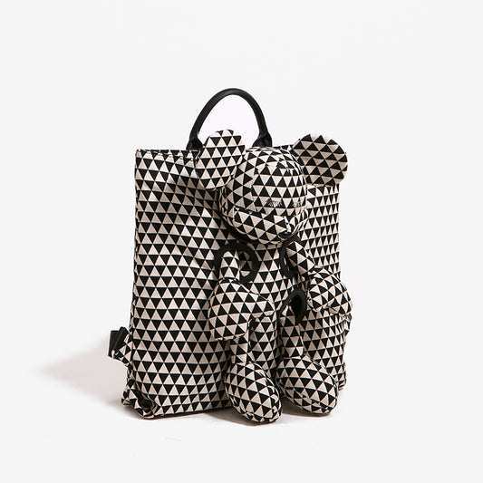 Women's Cute Fabric With Cowhide Western Style Backpacks