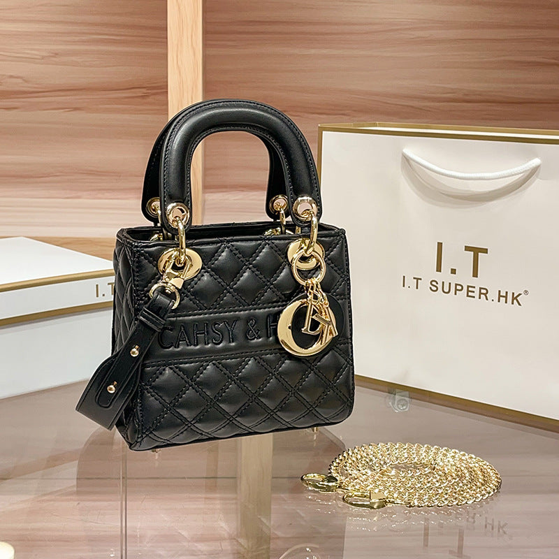 Women's Counter High-grade Genuine Leather Diana Fashion Bags