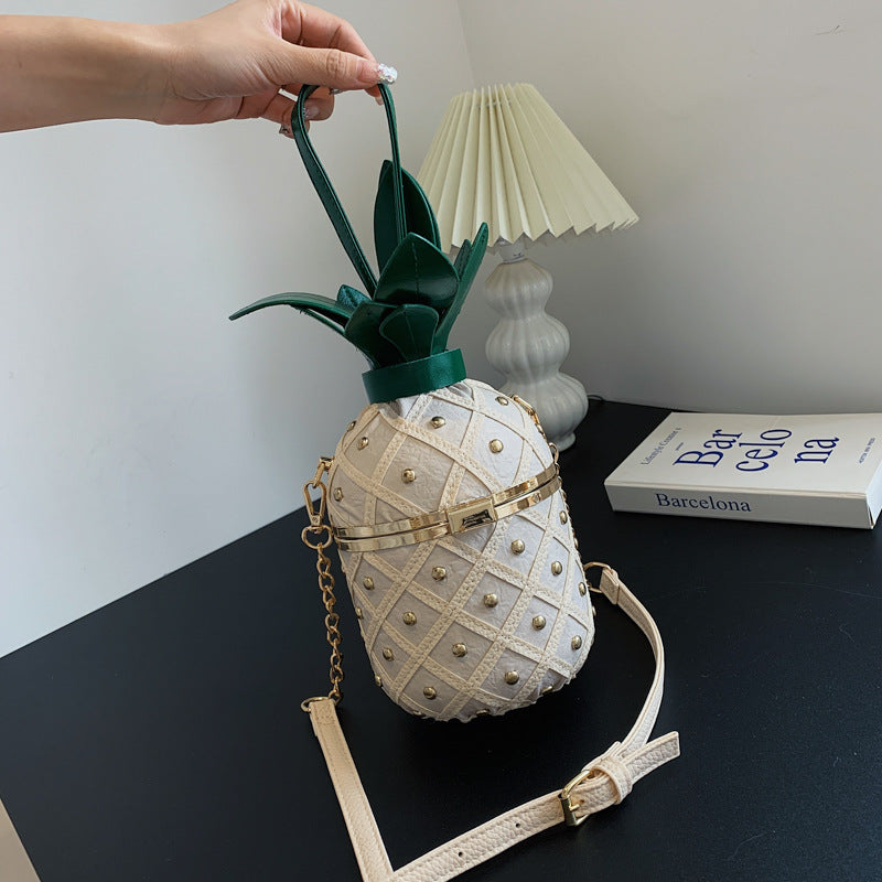 Popular Portable Pineapple Personalized Design Fresh Shoulder Bags