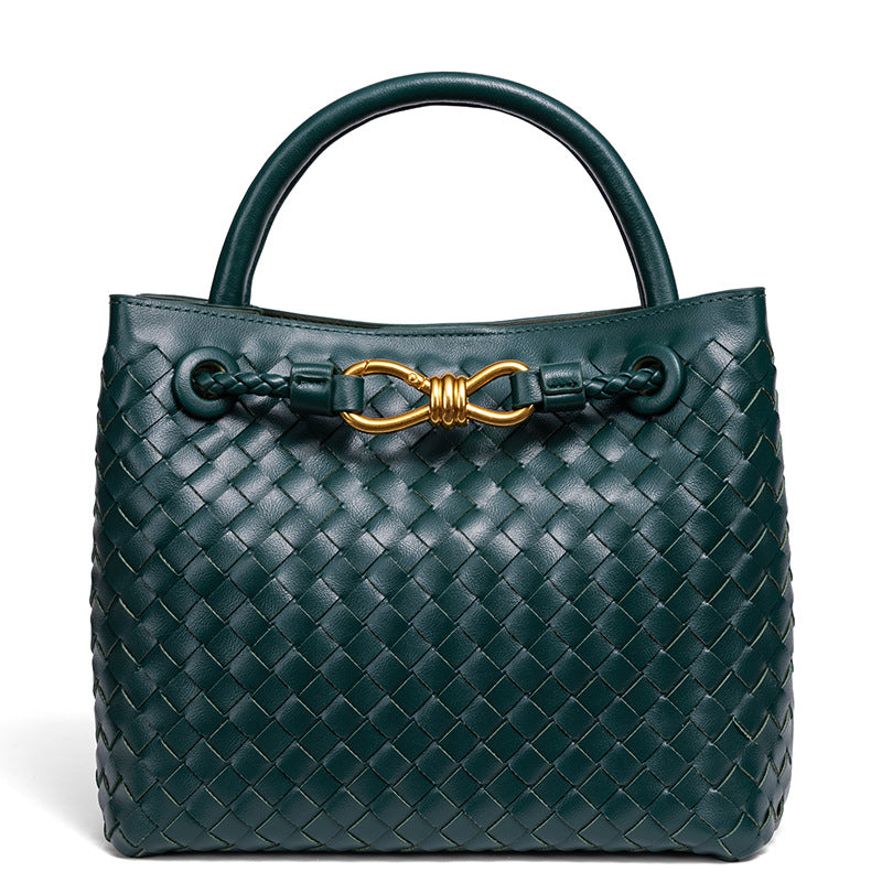 Women's Hand-woven Light Luxury Grid Butterfly Decorative Handbags