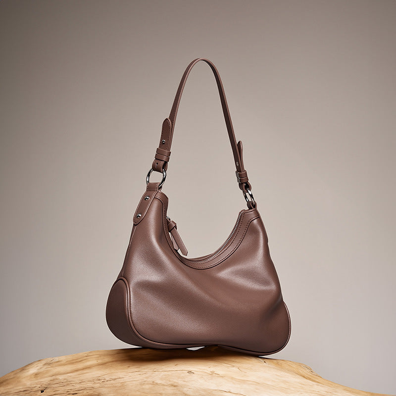 Women's High-grade Versatile Genuine Leather Underarm One Shoulder Bags