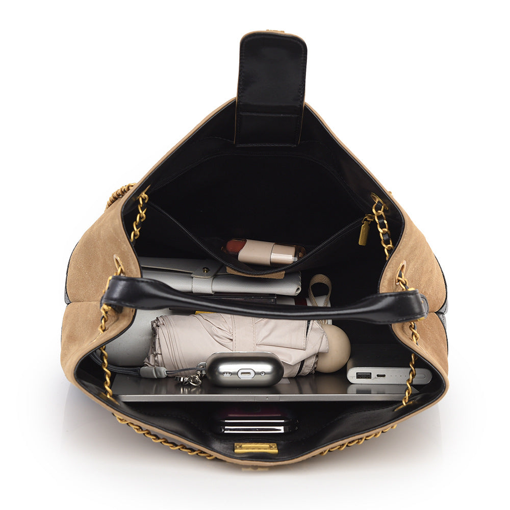 Contrast Color Retro Frosted Chain Affordable Luxury Shoulder Bags