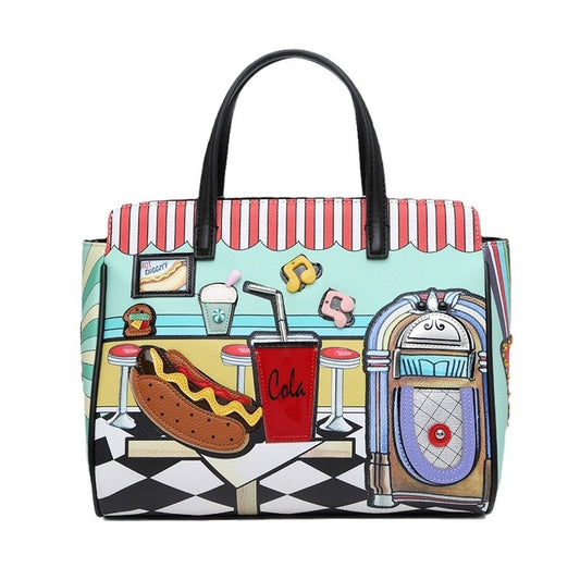 Women's Embroidered Fashion Color Matching Contrast Crossbody Bags