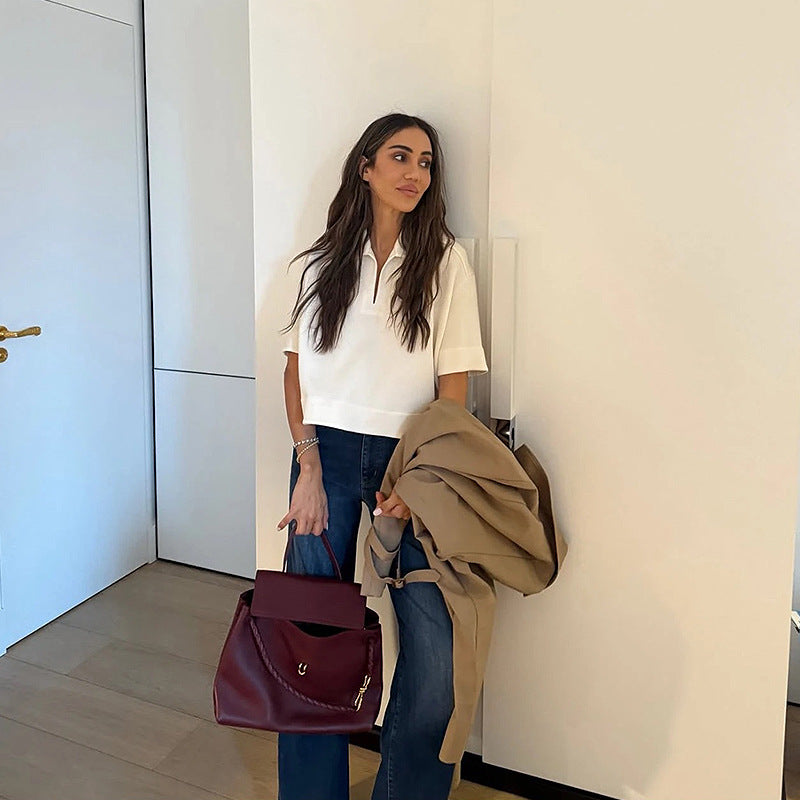 Cool Fashion Bow Gold Genuine Leather Buckle