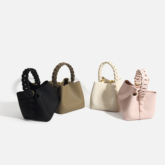 Niche High-grade Food Basket Fashion Woven Shoulder Bags