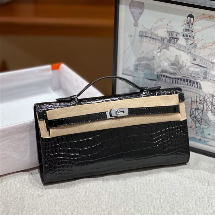 Fashion Kelly Palm Print Underarm Leather Shoulder Bags