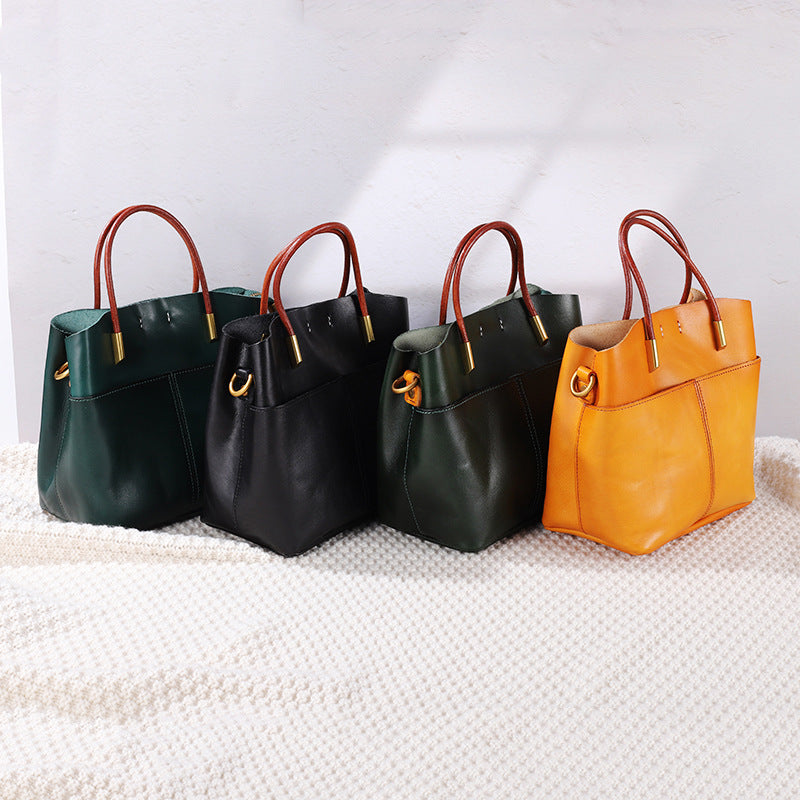 Women's Design Genuine Leather Vegetable Tanning Portable Crossbody Bags