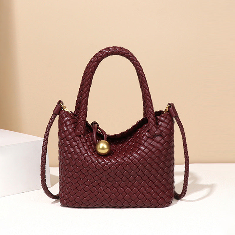Women's French Style Woven Advanced Texture Handmade Bags