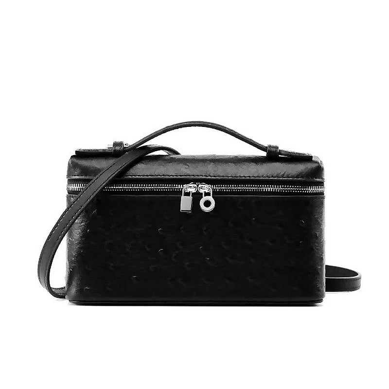 Women's Box Genuine Leather Autumn Ostrich Grain Bags