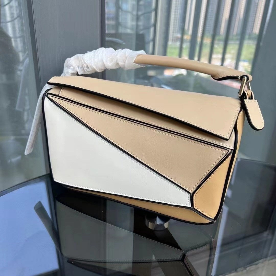 Women's Geometric Lunch Box Color Contrast Patchwork Handbags