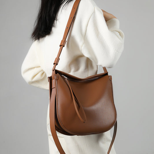 Women's Genuine Leather Large Capacity Shell Niche Crossbody Bags
