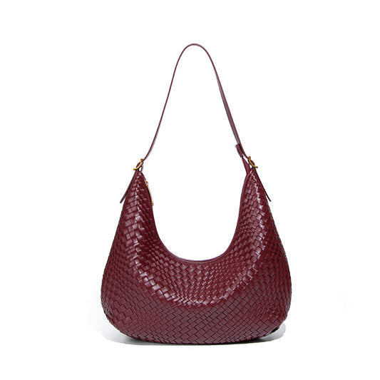 Women's High-grade Woven Large Capacity Niche Underarm Shoulder Bags