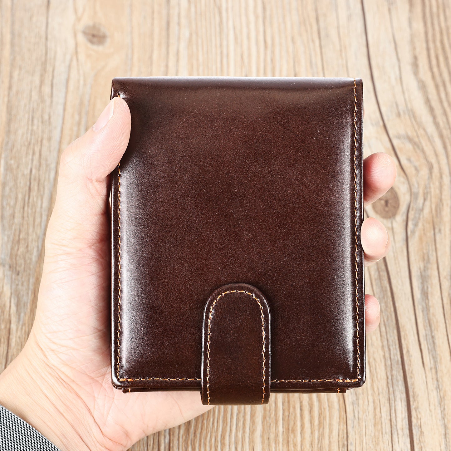 Men's Leather Short Cowhide Driving License High Men's Wallets