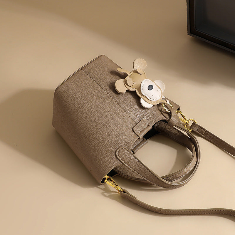 Creative Women's Genuine Leather Vegetable Basket Bags