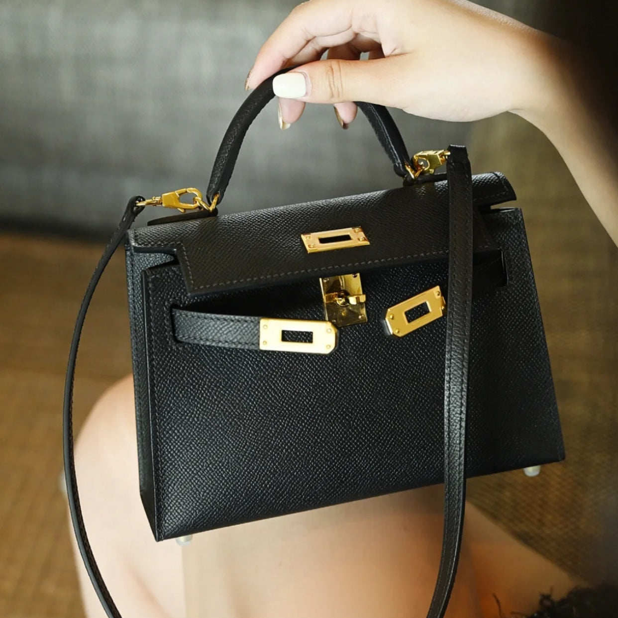 Women's Genuine Leather Second Generation Kelly Mini Crossbody Bags