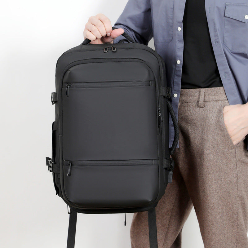 Elegant Casual Men's Fashion Simple Derm Backpacks