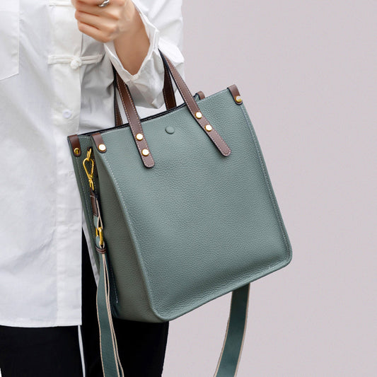Women's Big Advanced Genuine Leather Large Capacity Handbags