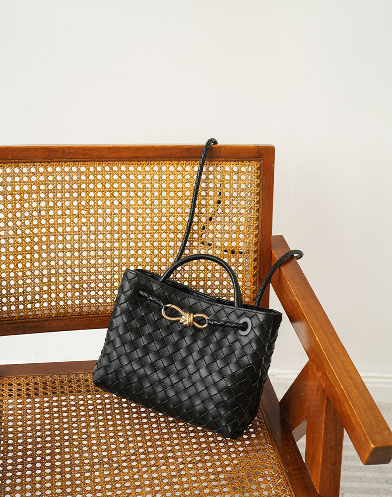 Handmade Metal Bends Hitches Authentic Leather Weave Large Bags