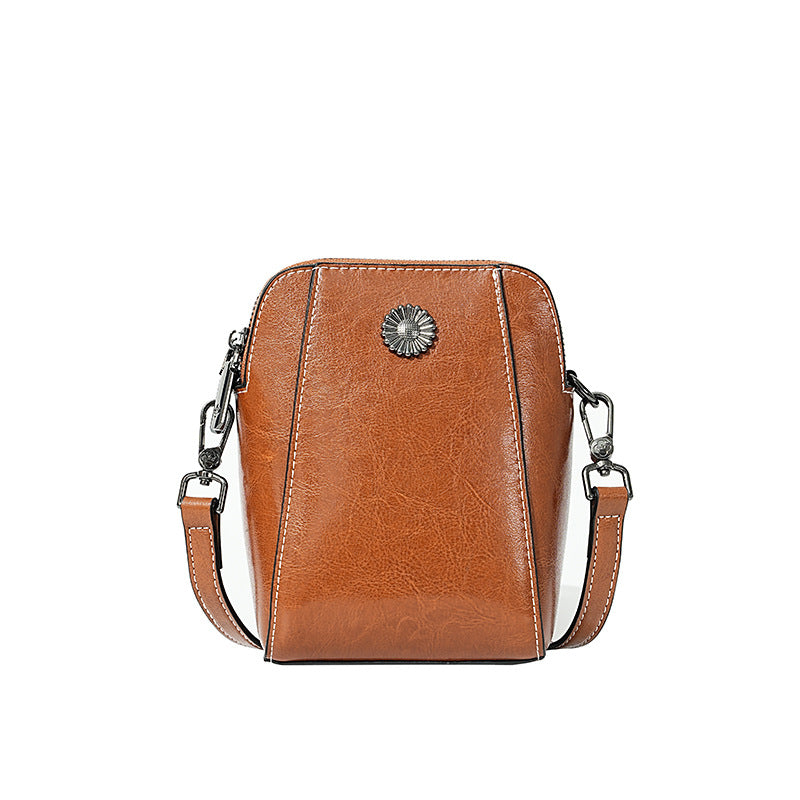 Women's Mobile Summer Simple Leather Lightweight High-grade Crossbody Bags