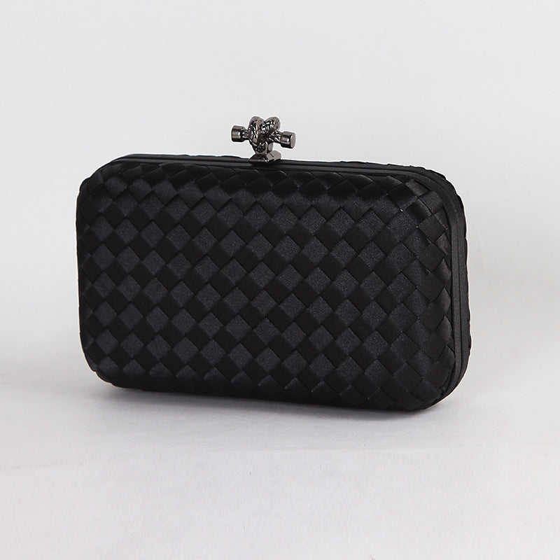 Women's Twisted String Head Woven Silk Texture Evening Bags