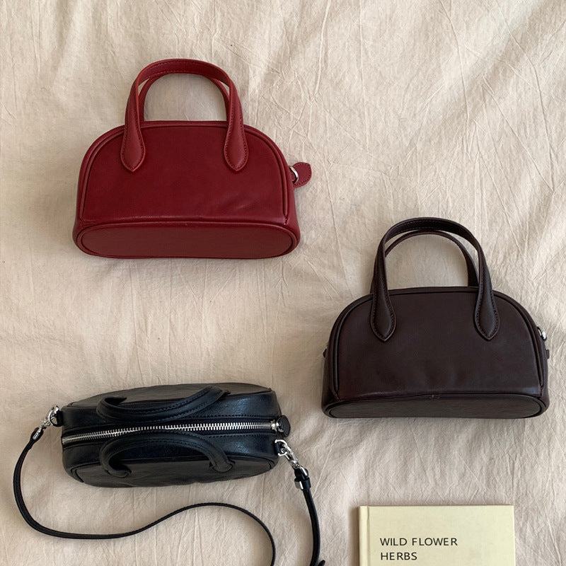 Style Niche Retro Portable Real Cowhide Bags