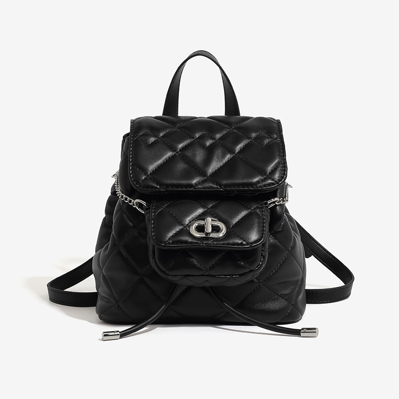 Classic Style Rhombus Design Retro Simple Female Summer Backpacks