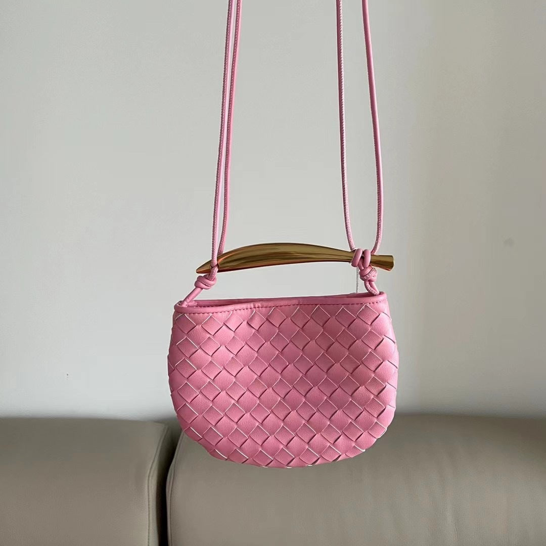 Women's Trendy Braided Leather Female Sardine For Crossbody Bags