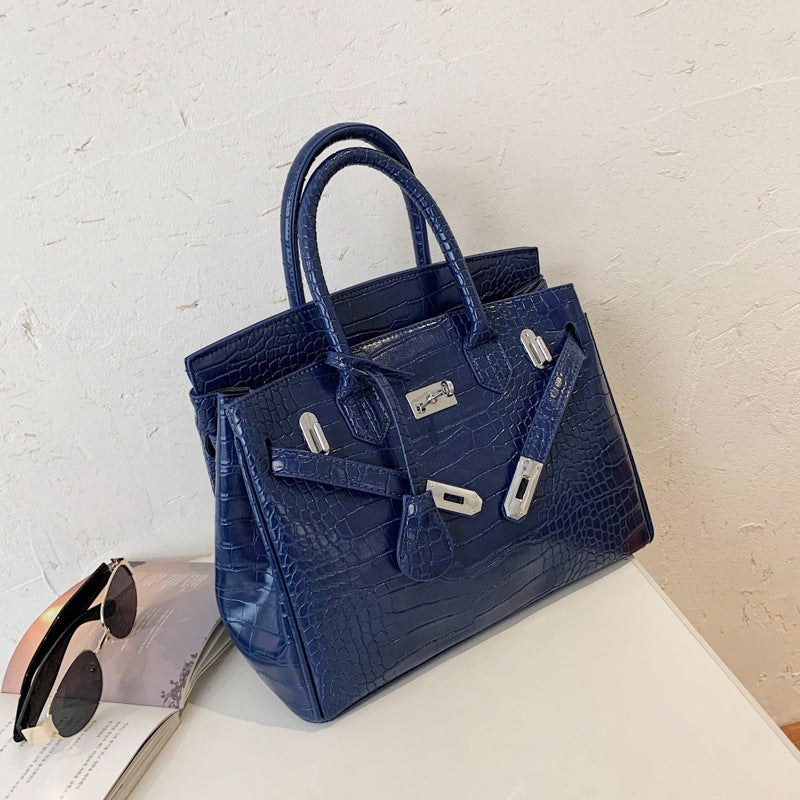 Women's Stylish Crocodile Pattern Fashionable Kelly Shoulder Bags