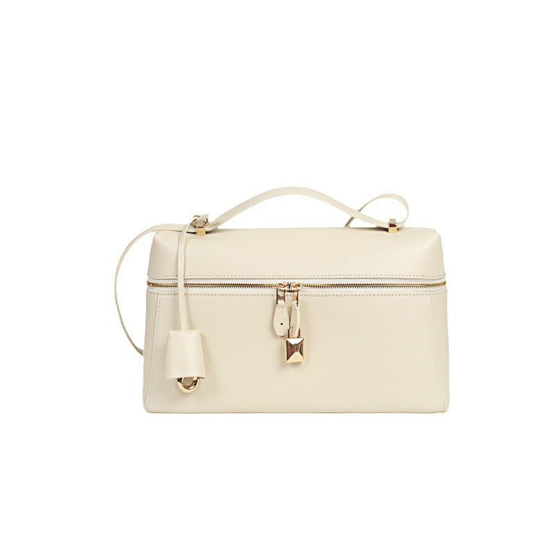 Lunch Box Vintage Genuine Leather Portable Crossbody Bags