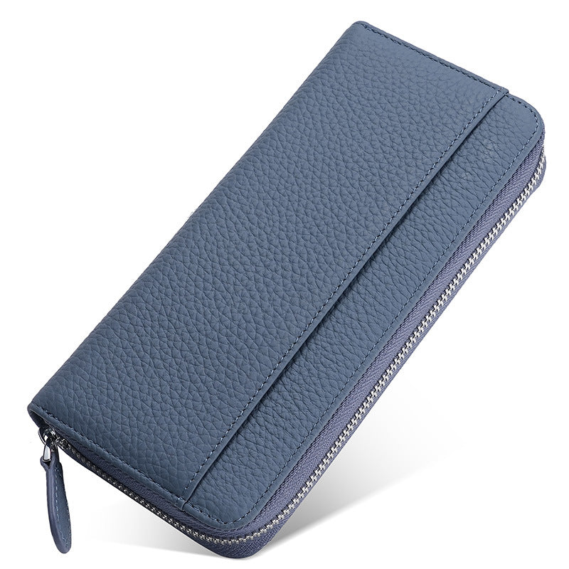 Leather Long Swiping Top Layer Fashion Men's Wallets