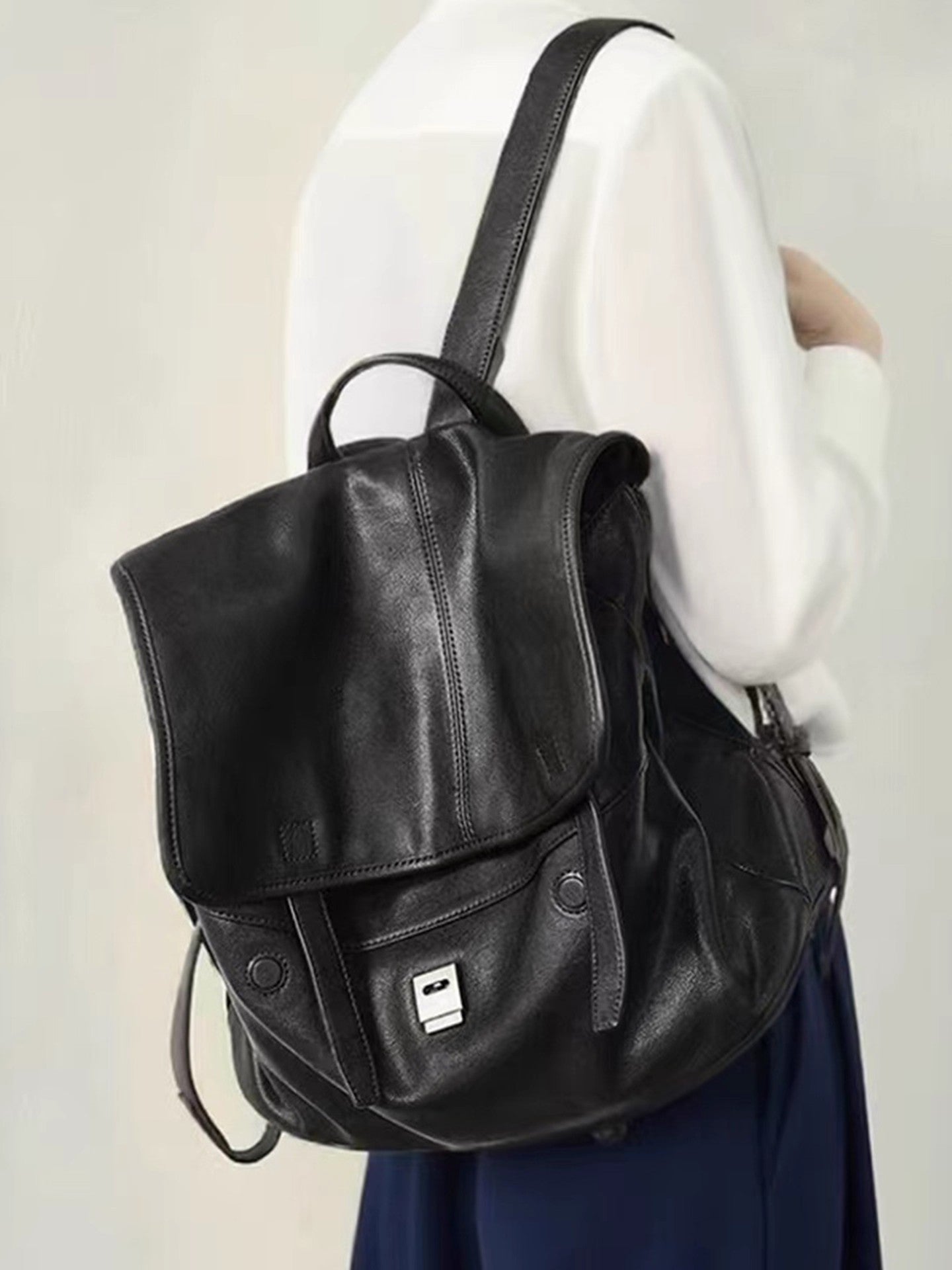 Women's Unisex Vertical Large Capacity Commuter Business Backpacks