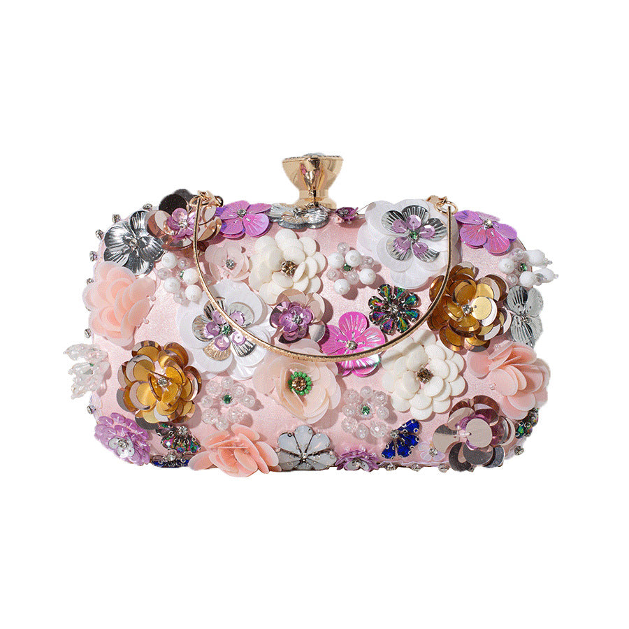 Handmade Beaded Flower Dinner Banquet Dress Evening Bags