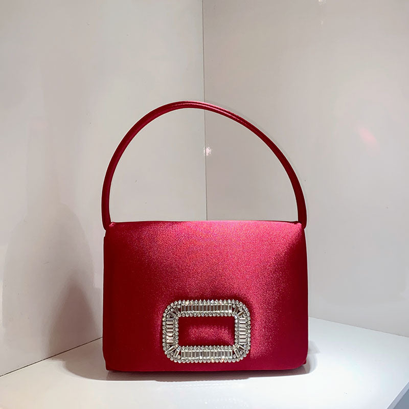 Veet Shiny Rhinestone Portable Diamond Chain Handbags