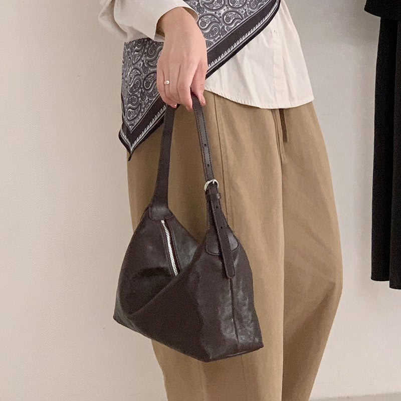 Tanned Cattle Leather Niche Minimalist Retro Bags