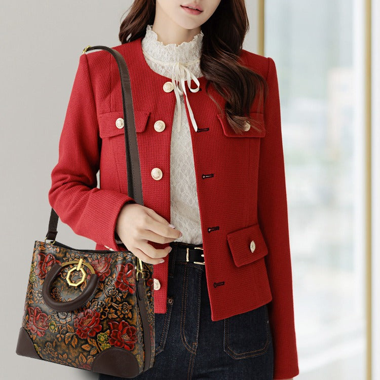 Pretty Glamorous Women's Embossed Road Fashion Handbags