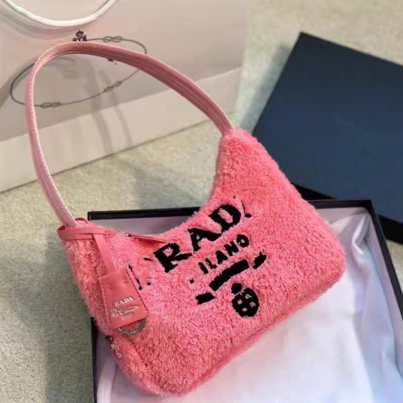 Women's Plush Underarm P Home Ya Retro Trendy Fur Handbags